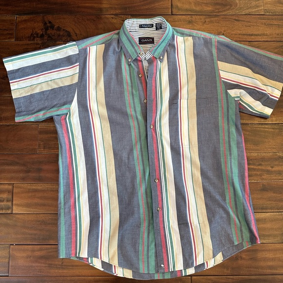 Gant Other - Gant Vintage 80s/90s Multicolor Striped Men's Shirt Size Large Retro Print